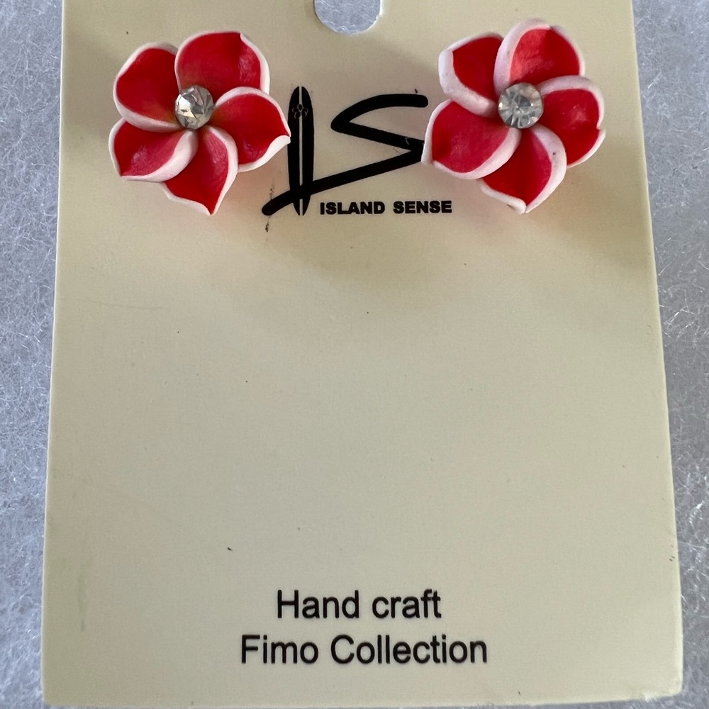 Pink Flower Earrings